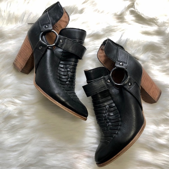 Shoes - US Size 7 Black Leather Booties